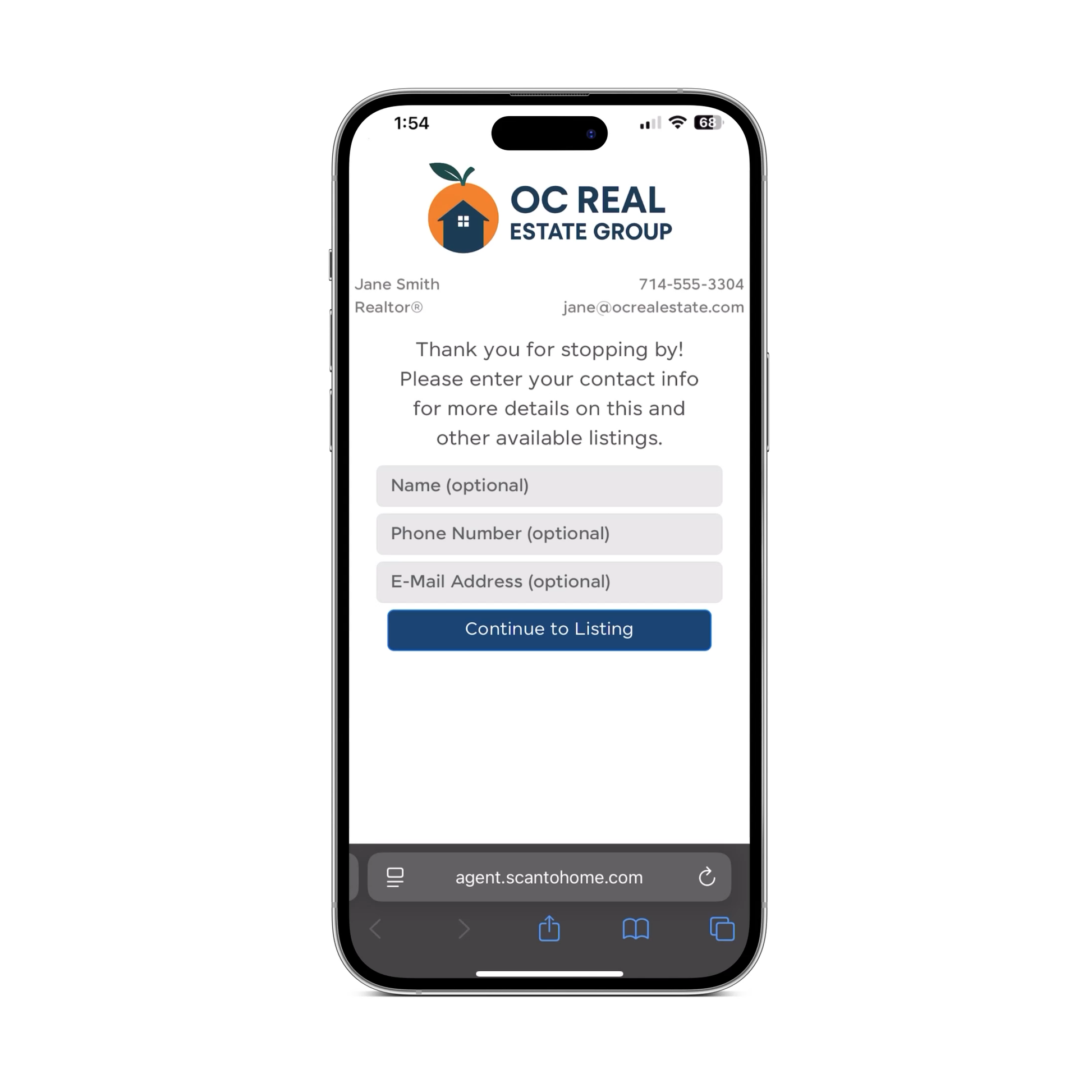 QR Code Stickers for 2 Listings + Lead Capture