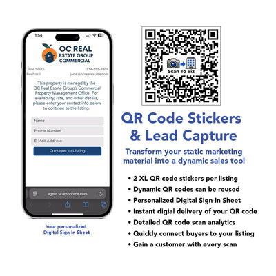 QR Code Stickers + Lead Capture for 10 Commercial Properties